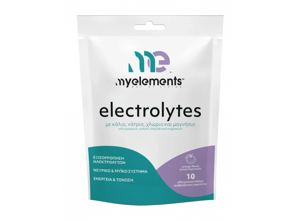 My Elements Electrolytes, Συμπλήρωμα Διατροφής με Κάλιο, Νάτριο, Χλώριο & Μαγνήσιο 10effs
