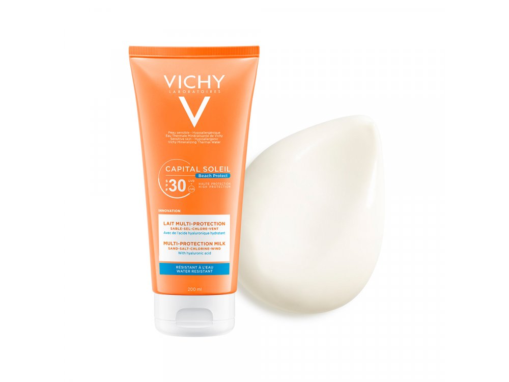 Vichy Capital Soleil Beach Protect Multi-Protection Milk SPF30 Αντιηλιακό Γαλάκτωμα Πολλαπλής Προστασίας, 200ml