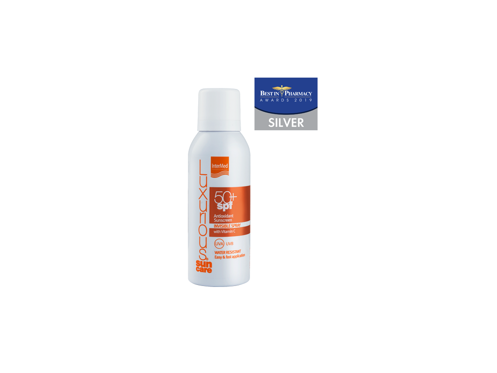 InterMed Luxurious Suncare Antioxidant Sunscreen Invisible Spray SPF50+, Διάφανο Αντηλιακό με αντιοξειδωτική σύνθεση, 100ml