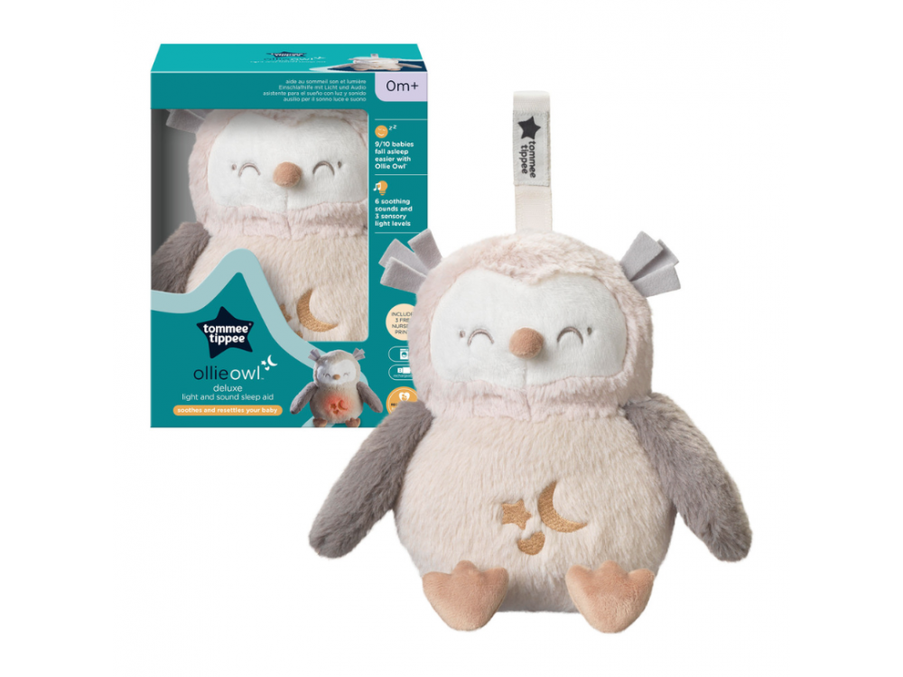 Tommee Tippee Deluxe Ollie Owl Baby Sleep Κουκουβάγια με Χαλαρωτικούς Ήχους & Φωτάκι Νύχτας, 1τμχ
