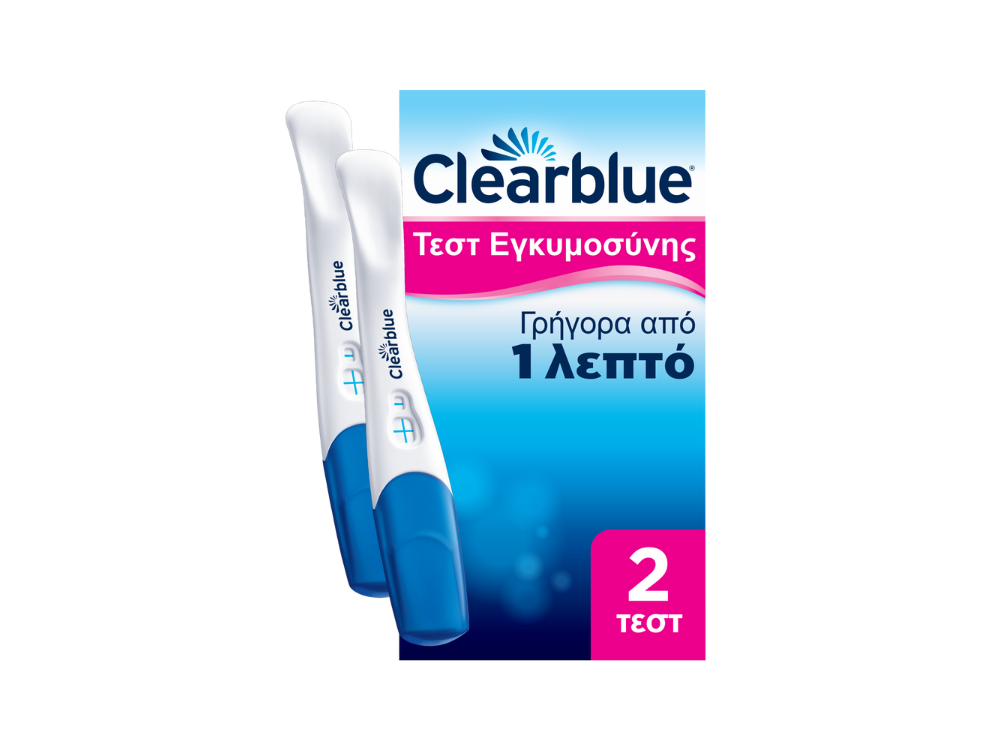 Clearblue Τεστ Εγκυμοσύνης Γρήγορη Ανίχνευση, 2τμχ