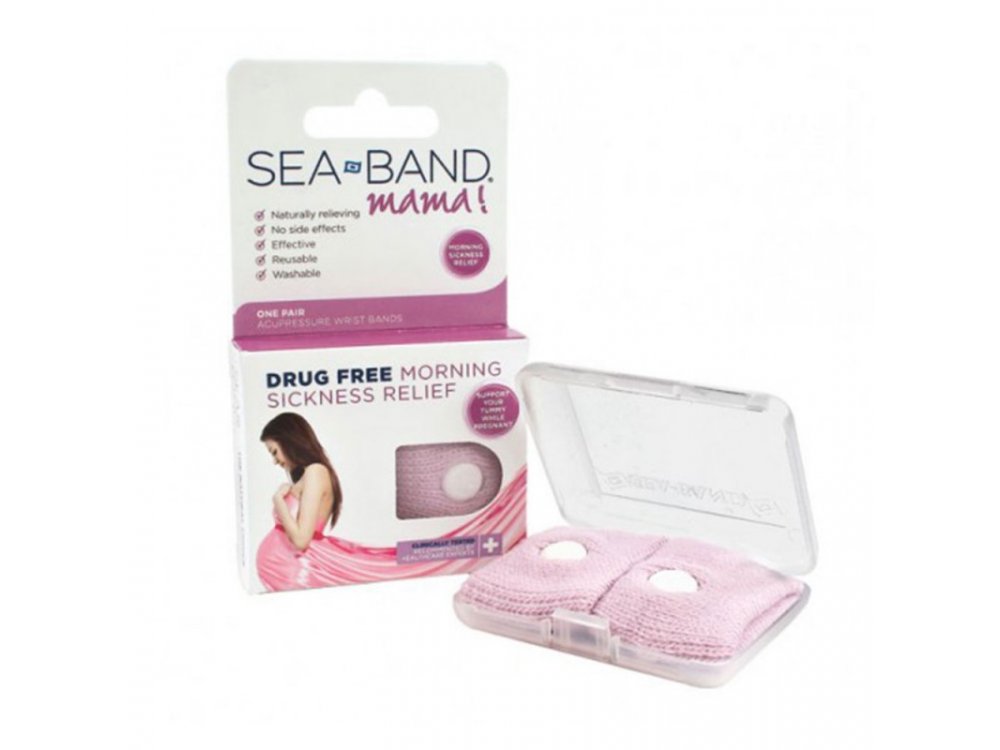 Sea Band Περικάρπια Πιεσοθεραπείας Εγκύων, Κατά της Ναυτίας, Λιλά, 2τμχ
