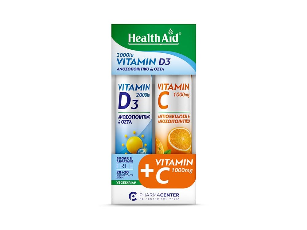 Health Aid Promo Electrolytes Sport, 20eff.tabs & Vitamin C 1000mg, 20eff.tabs, 1σετ
