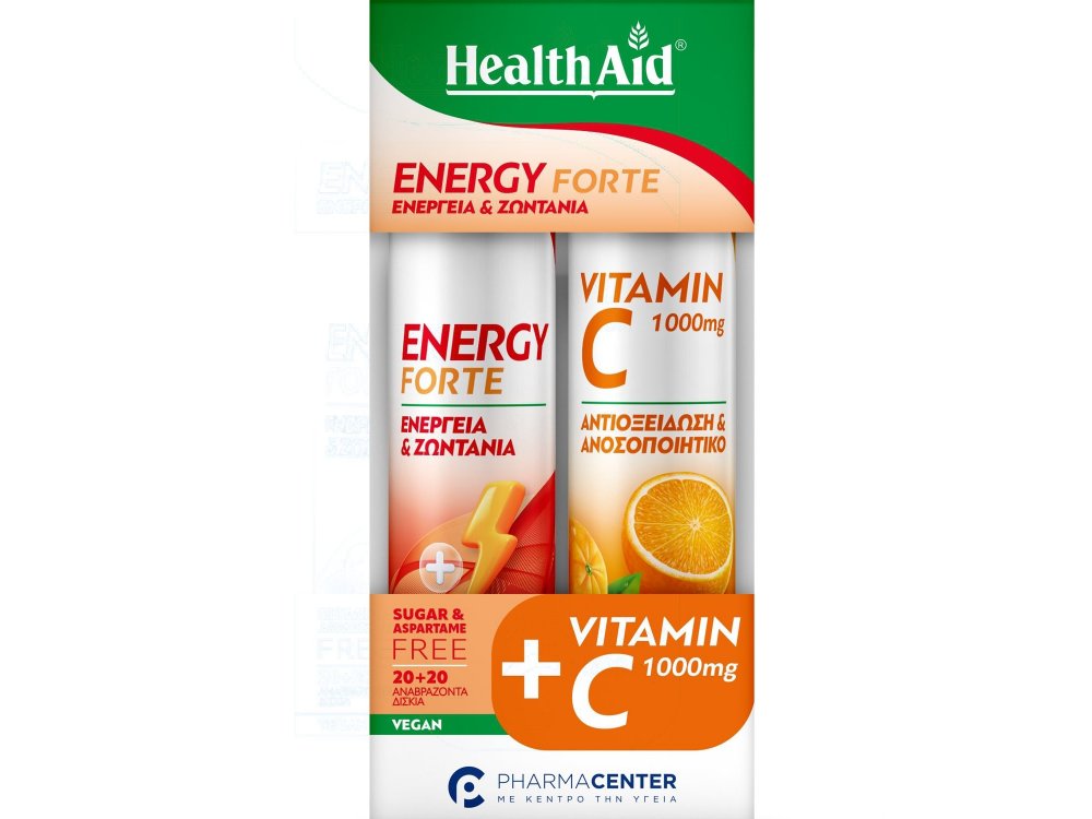 Health Aid Promo Pack Energy Forte, 20eff.tabs & Vitamin C 1000mg, 20eff.tabs