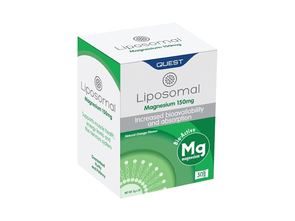 Quest, Λιποσωμικό Μαγνήσιο 150mg Γεύση Πορτοκάλι, 30 φακελάκια