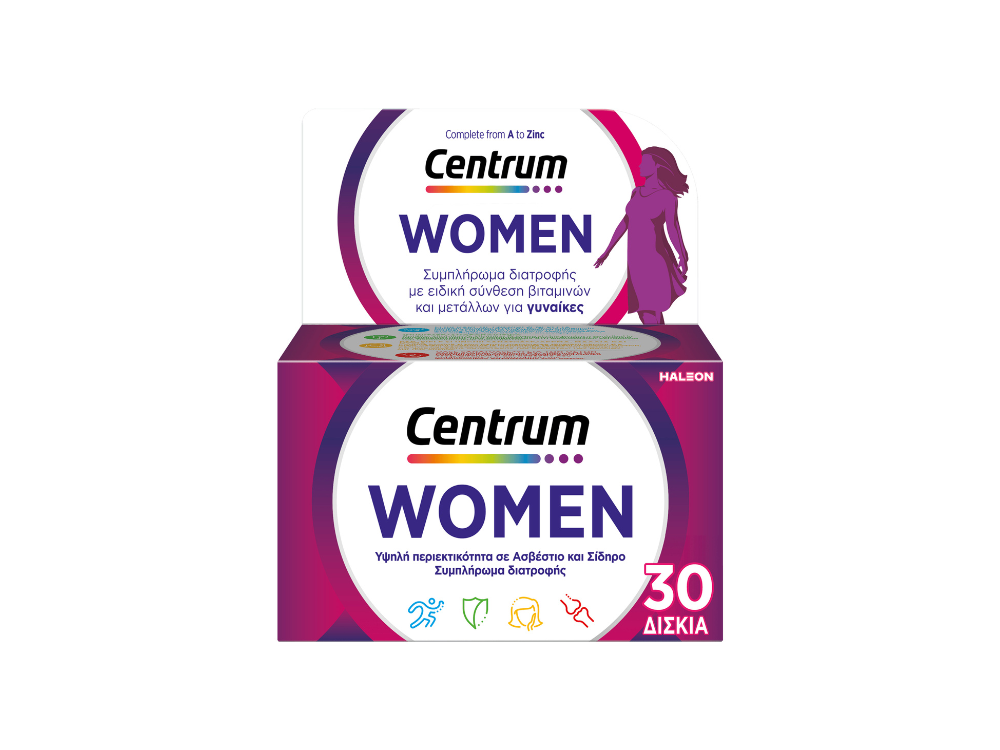 Centrum Women Πολυβιταμίνη Με Ειδική Σύνθεση Για Τις Ανάγκες Της Γυναίκας, 30tabs