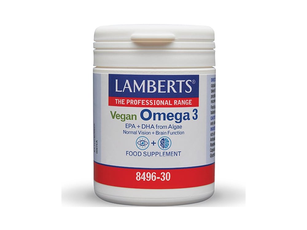 Lamberts Vegan Omega 3, Συμπλήρωμα Διατροφής με Ω-3 Λιπαρά Οξέα, 30caps