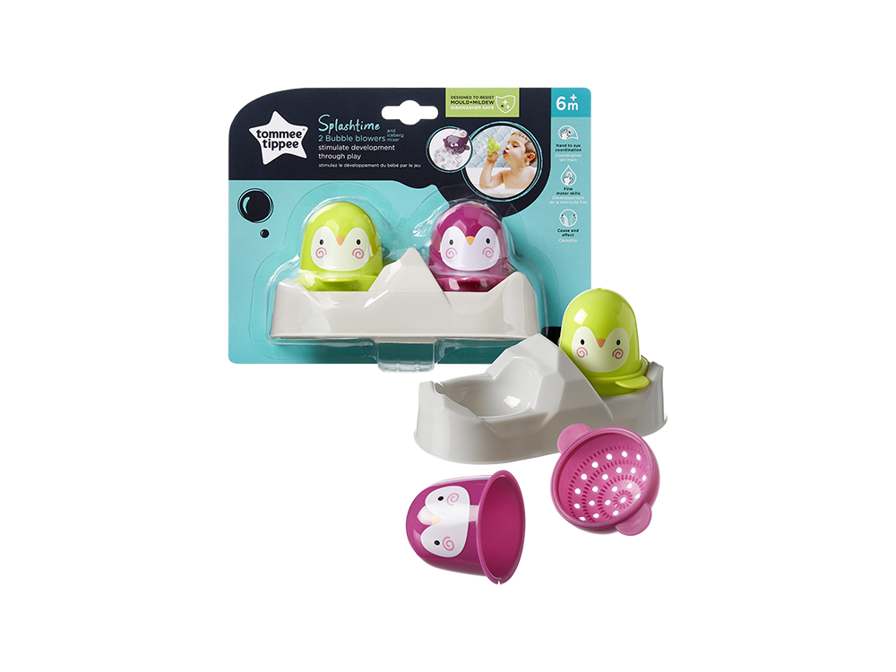 Tommee Tippee Παιχνίδια Μπάνιου για Σαπουνόφουσκες Closer To Nature Splashtime Buble Blowers για Μωράκια από 6m+ Μηνών