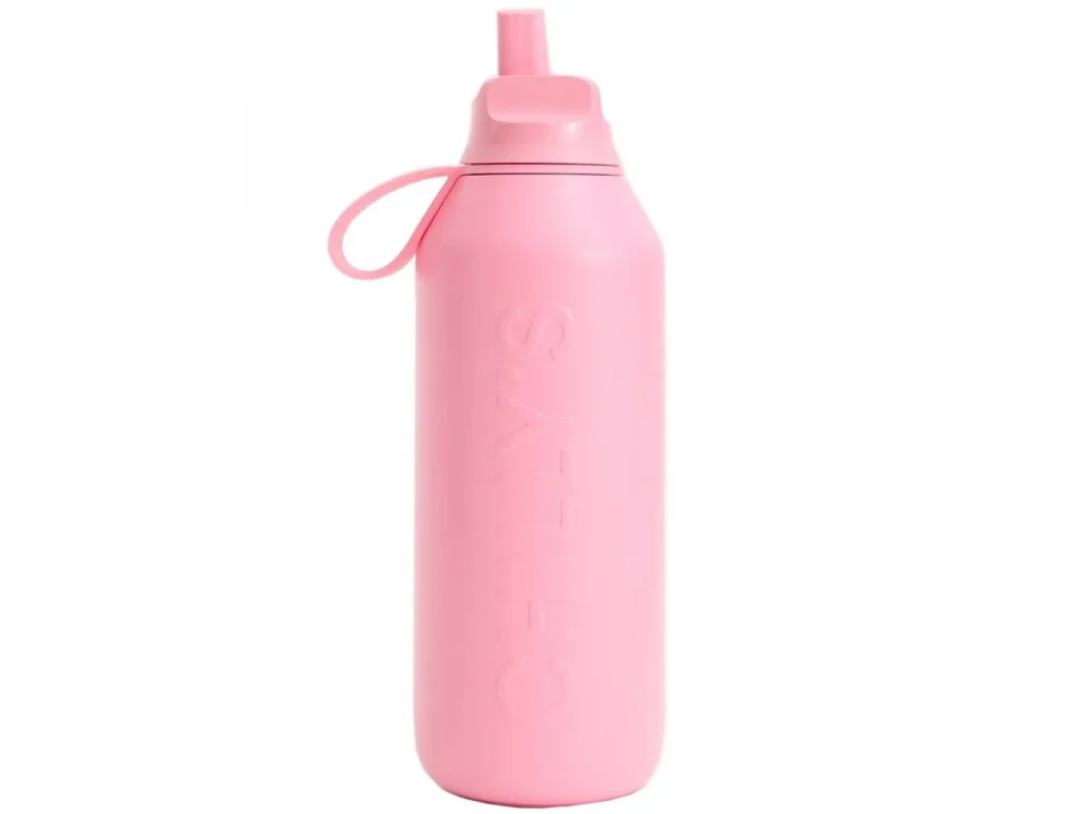 Chilly's Series 3 Flip Bottle, Μπουκάλι με Πτυσσόμενο Ανοξείδωτο Καλαμάκι, Lotus Pink, 500ML