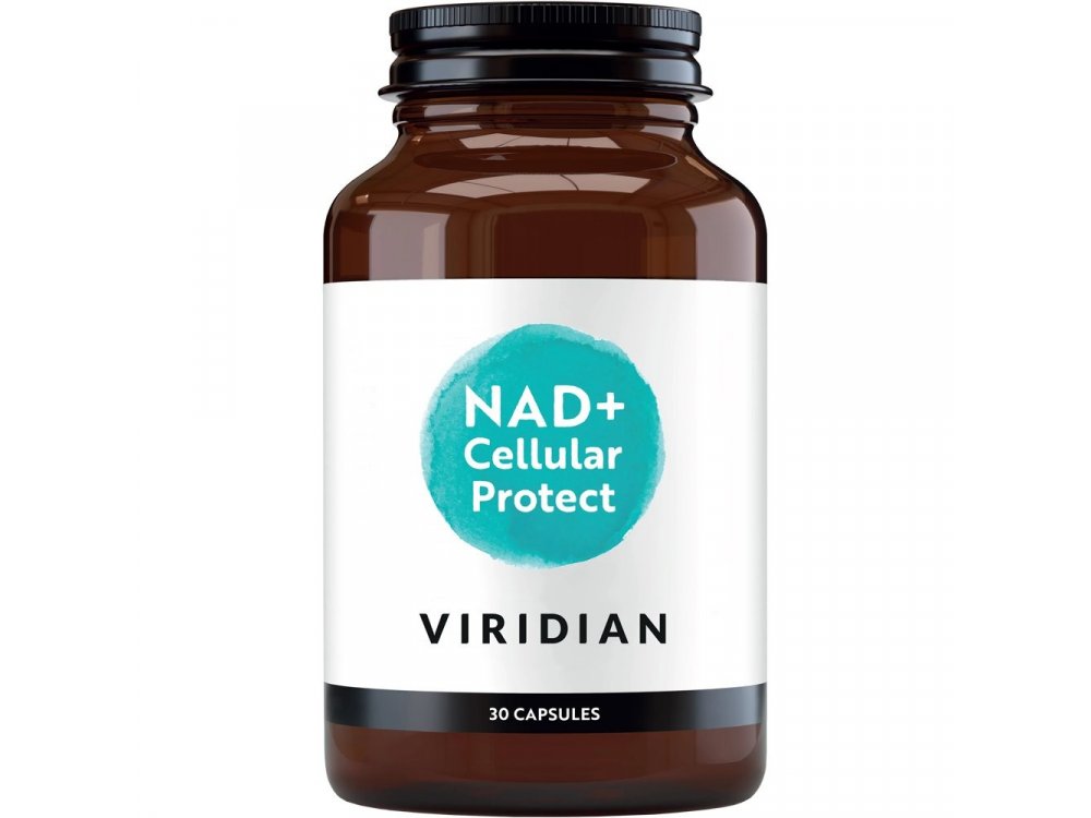 Viridian NAD+ Cellular Protect Συμπλήρωμα Διατροφής Συνενζύμου NAD+, Q10, Συμπλέγματος Βιταμινών Β3, Ε για Υποστήριξη της Κυτταρικής Υγείας και Καταπολέμηση του Οξειδωτικού Στρες, 30 Φυτικές Κάψουλες