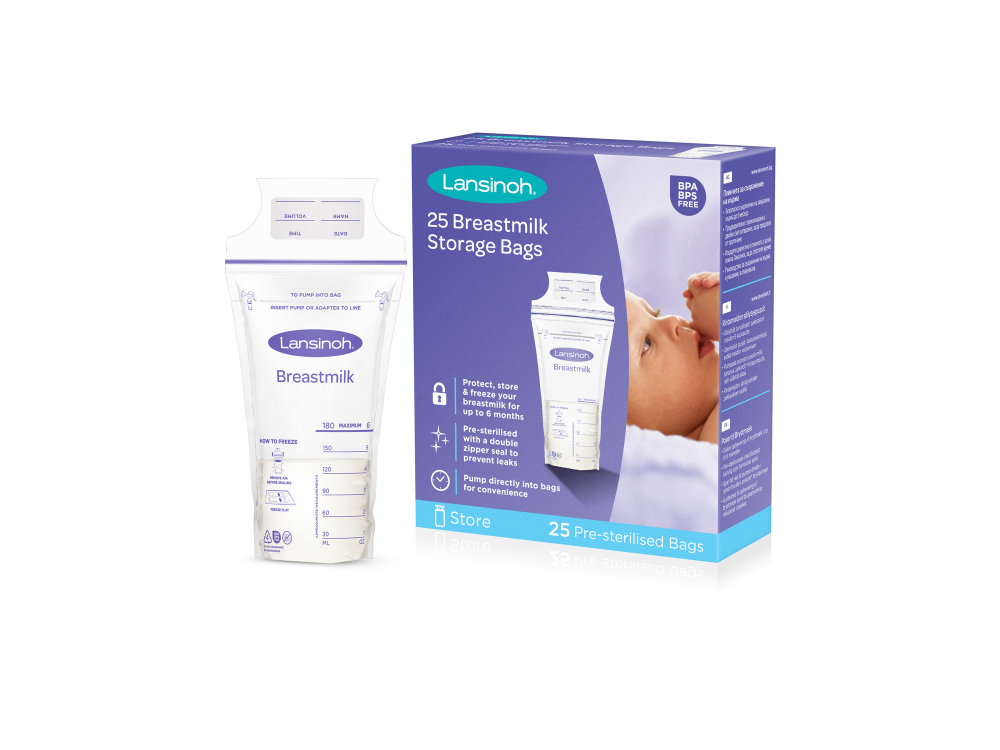 Lansinoh Breastmilk Storage Bags, Σακουλάκια Φύλαξης Μητρικού Γάλακτος, 25τμχ