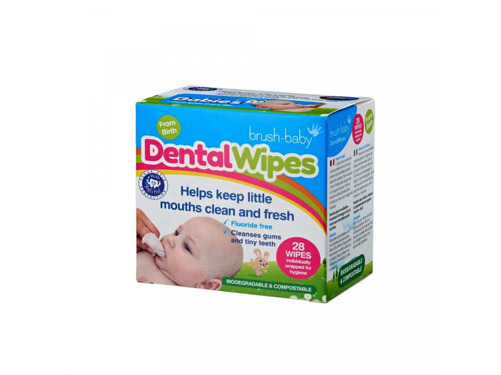 Brush-Baby, Βρεφικά μαντηλάκια φροντίδας ούλων 0+, 28τμχ