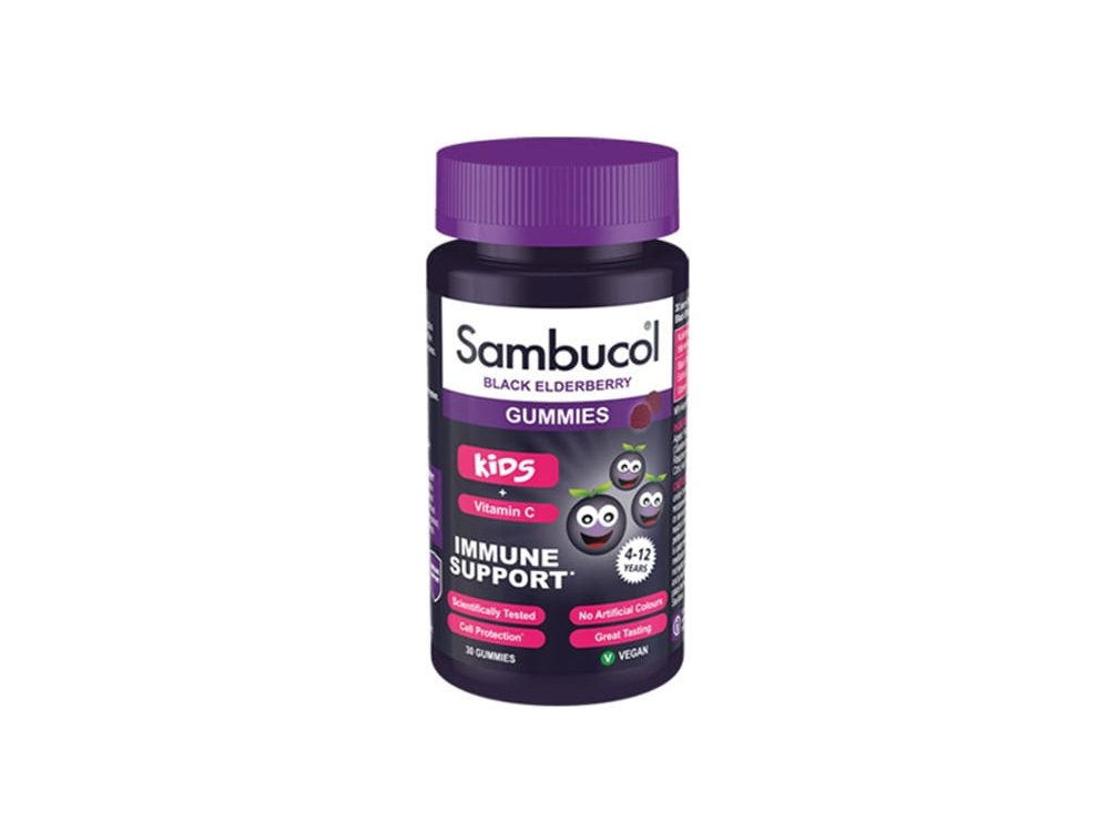 Olvos Sambucol Black Elderberry Kids & Vitamin C, 30gummies