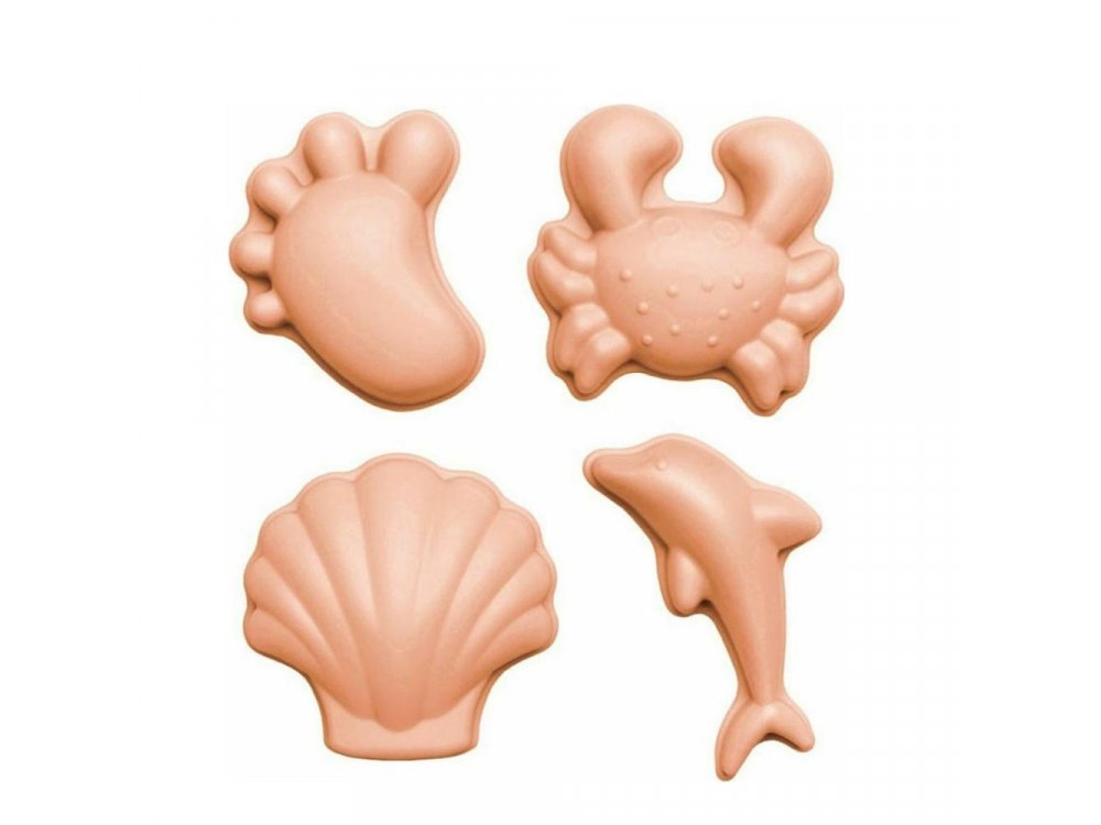 Scrunch Moulds, Kαλούπια Σιλικόνης, Coral, 4τμχ
