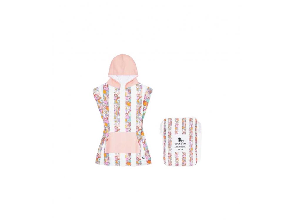 Dock & Bay Παιδικό πόντσο Quickdry Pink Power, Cool Camo Microfiber, για 3-5 ετών