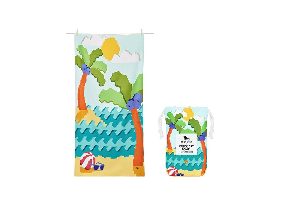 Dock & Bay Παιδική Πετσέτα θαλάσσης Quickdry Build A Beach, Microfiber, No.L 160x90εκ.