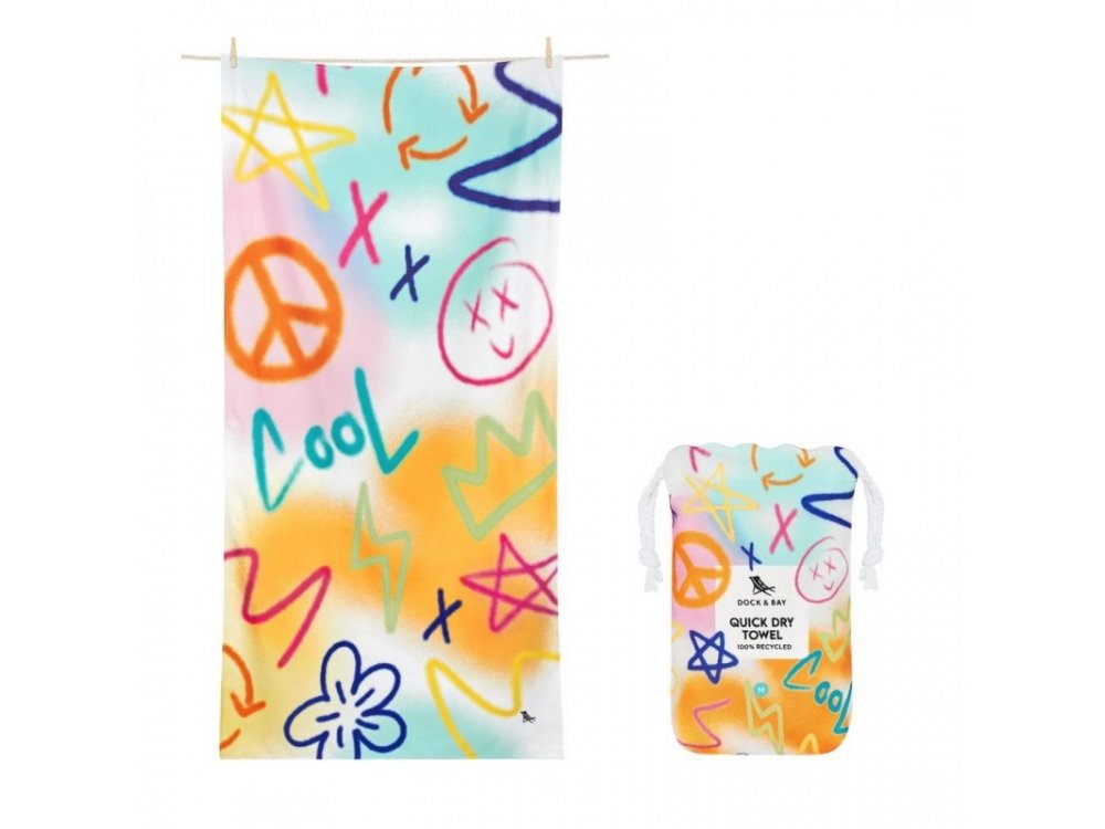 Dock & Bay Πετσέτα θαλάσσης Quickdry, Sand to Streets, Μικροϊνες No.L 160x90εκ.
