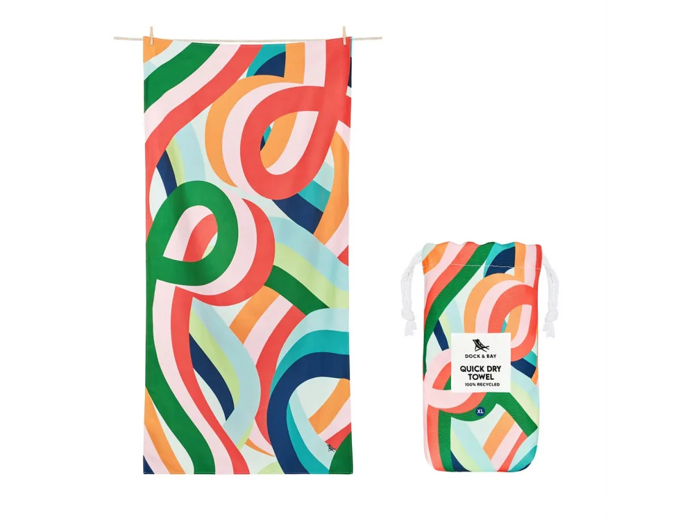 Dock & Bay Πετσέτα θαλάσσης Quickdry Fruit Loops, Μικροϊνες No.XL 200x90εκ.