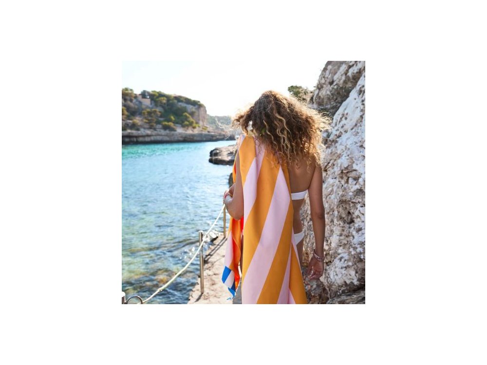 Dock & Bay: Πετσέτα θαλάσσης Quickdry - Mellow Yellow (Μικροϊνες) XL (200x90εκ.)