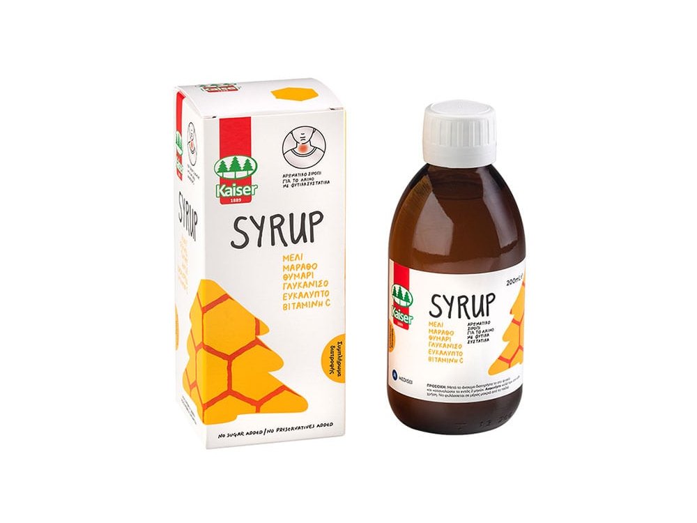 Kaiser Syrup Σιρόπι για το Βήχα με Βότανα, Μέλι & Βιταμίνη C, 200ml