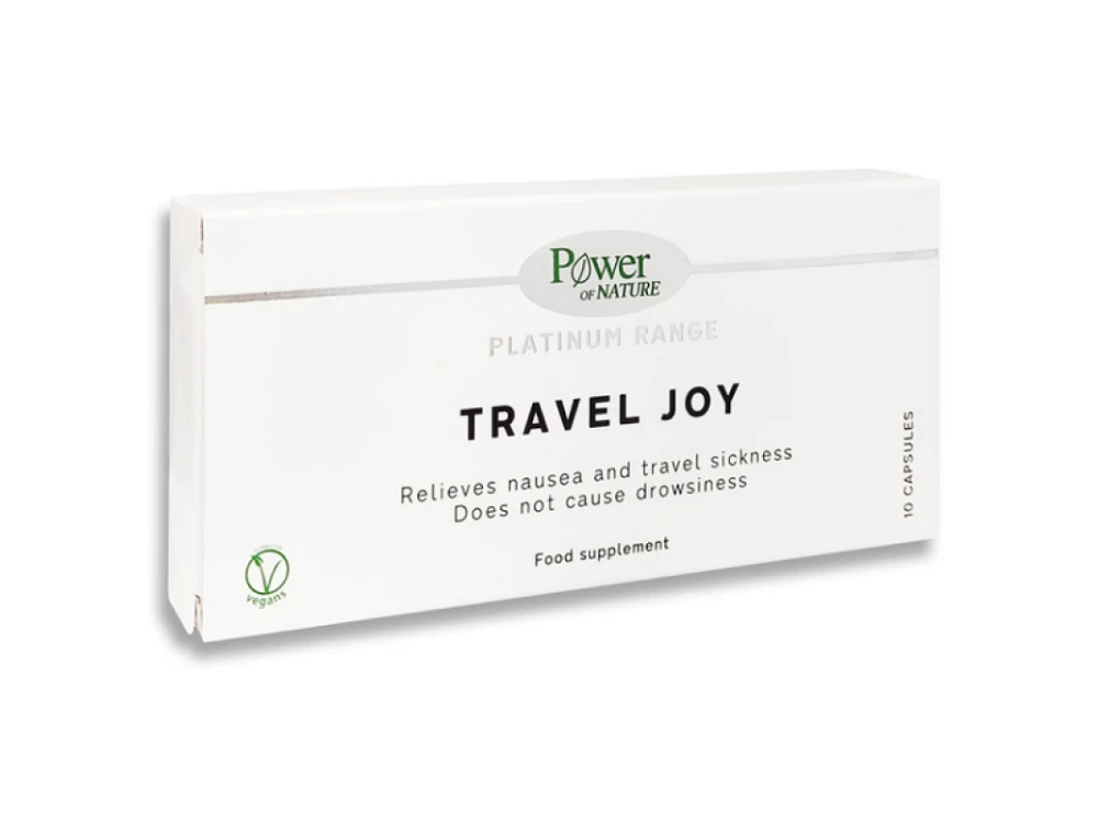 Power Health Traveljoy Ανακουφίζει από τη Ναυτία του Ταξιδιού & δεν Προκαλεί Υπνηλία, 10 caps