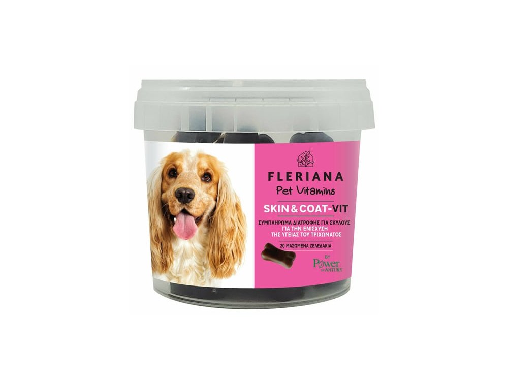 Power Health Fleriana Pet Vitamins Skin & Coat-Vit, Πολυβιταμίνες Σκύλου, 20chew.jellos