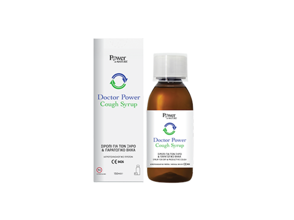 Power Health Doctor Power Cough Syrup, Σιρόπι για την αντιμετώπιση του ξηρού και παραγωγικού βήχα, Κατάλληλο από 1 ετών, 150ml