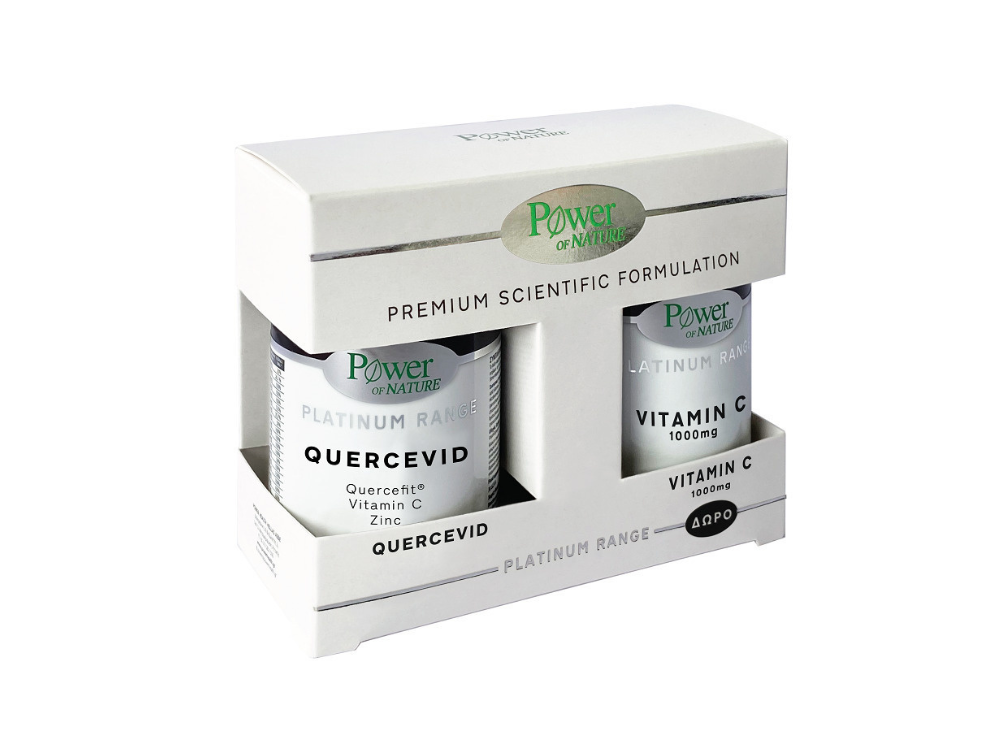 Power Health Set Platinum Range Quercevid, 30caps & Δώρο Platinum Range Vitamin C 1000mg, 20caps