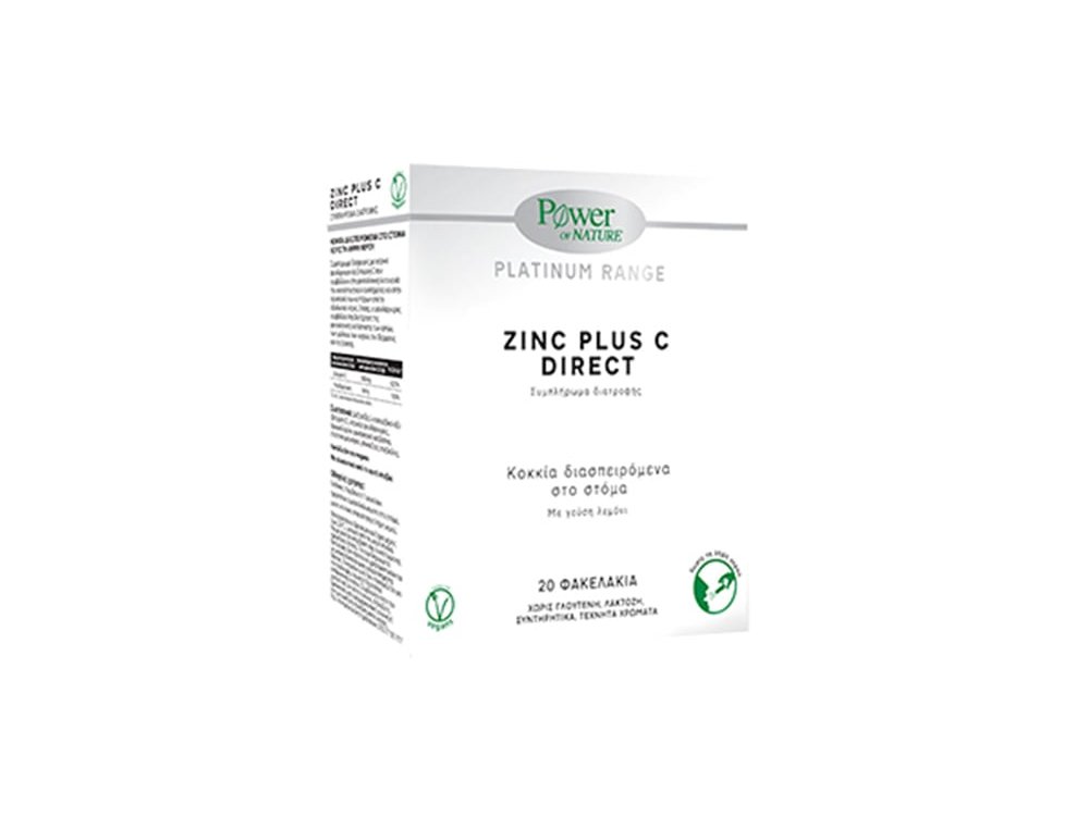 Power of Nature Platinum Range Zinc Plus C Direct, 20sachets