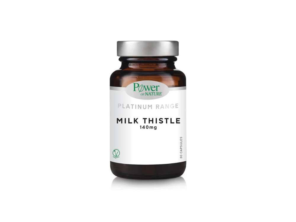 Power οf Nature Platinum Range Milk Thistle 140mg, Eκχύλισμα σπόρων γαϊδουράγκαθου, 30caps