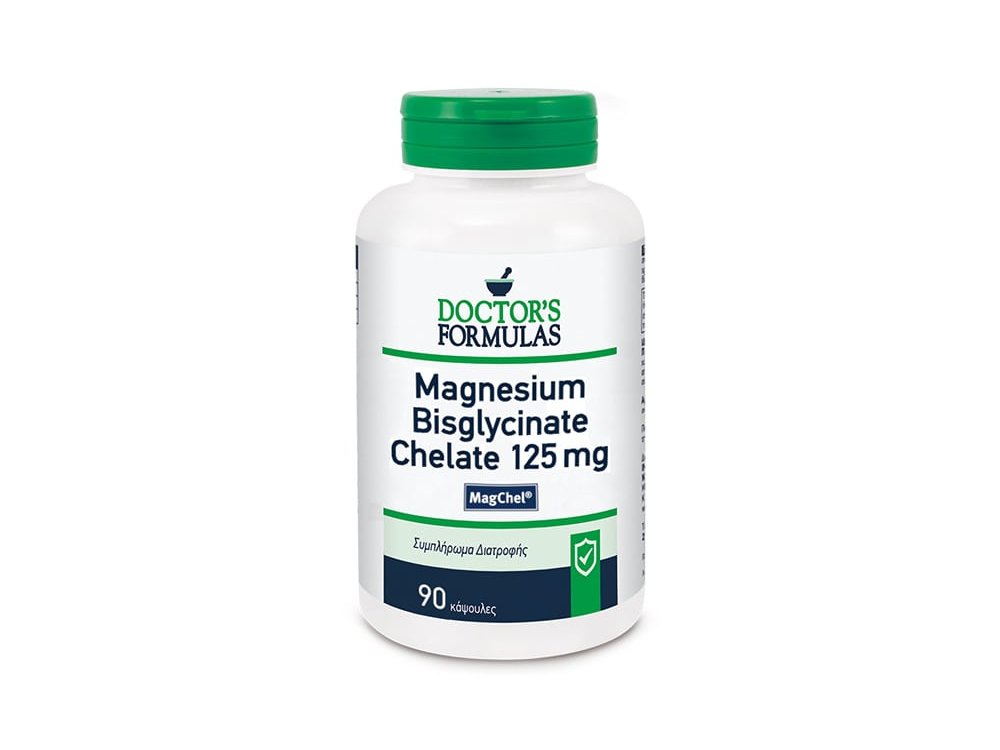 Doctor's Formulas Magnesium Bisglycinate Chelate, Φόρμουλα Χηλικού Μαγνησίου 125mg, 90caps