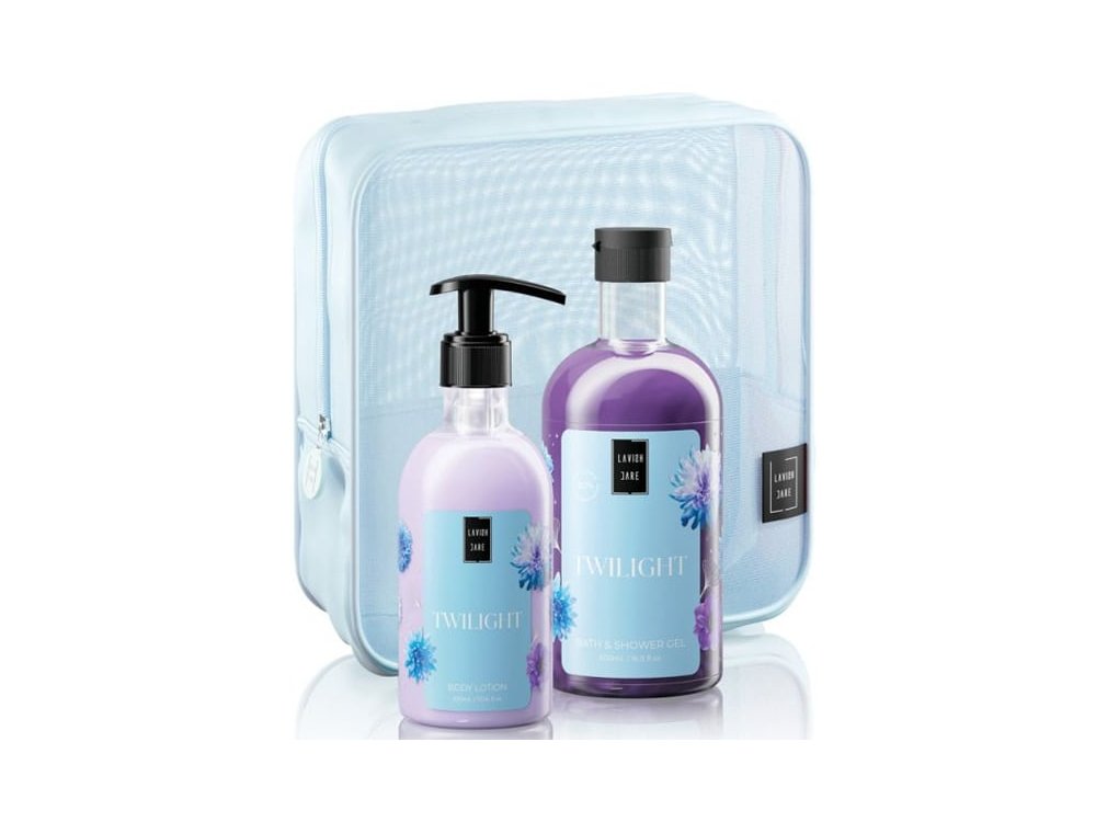 Lavish Care Twilight Body Care Bag Gift Set Περιποίησης Σώματος με Twilight Shower Gel Αφρόλουτρο, 500ml, Body Lotion Κρέμα Σώματος, 300ml & Δώρο Νεσεσέρ, 1σετ