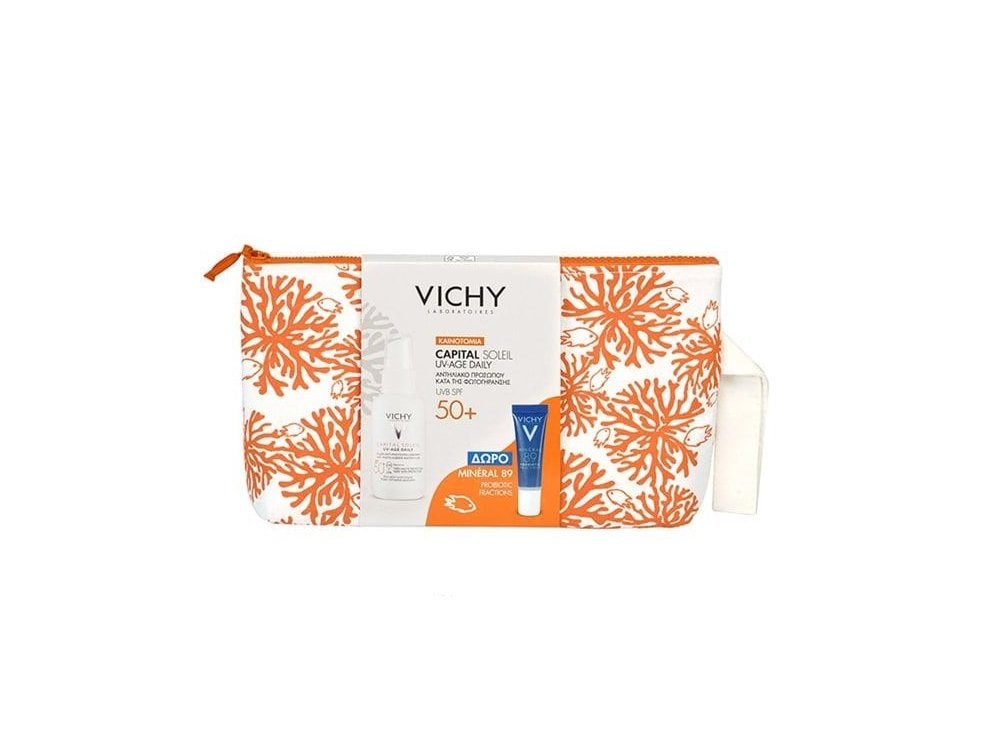 Vichy Promo Pack Capital Soleill UV-Age Daily Αντηλιακό Προσώπου SPF50+, 40ml & Δώρο Mineral 89, 10ml