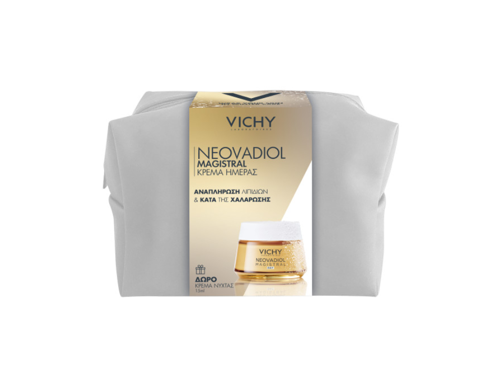 Vichy X-Mas Promo Neovadiol Magistral Κρέμα Ημέρας, 50ml & Δώρο Neovadiol Magistral Night Cream Κρέμα Νύχτας, 15ml & Νεσεσέρ, 1τεμ, 1σετ