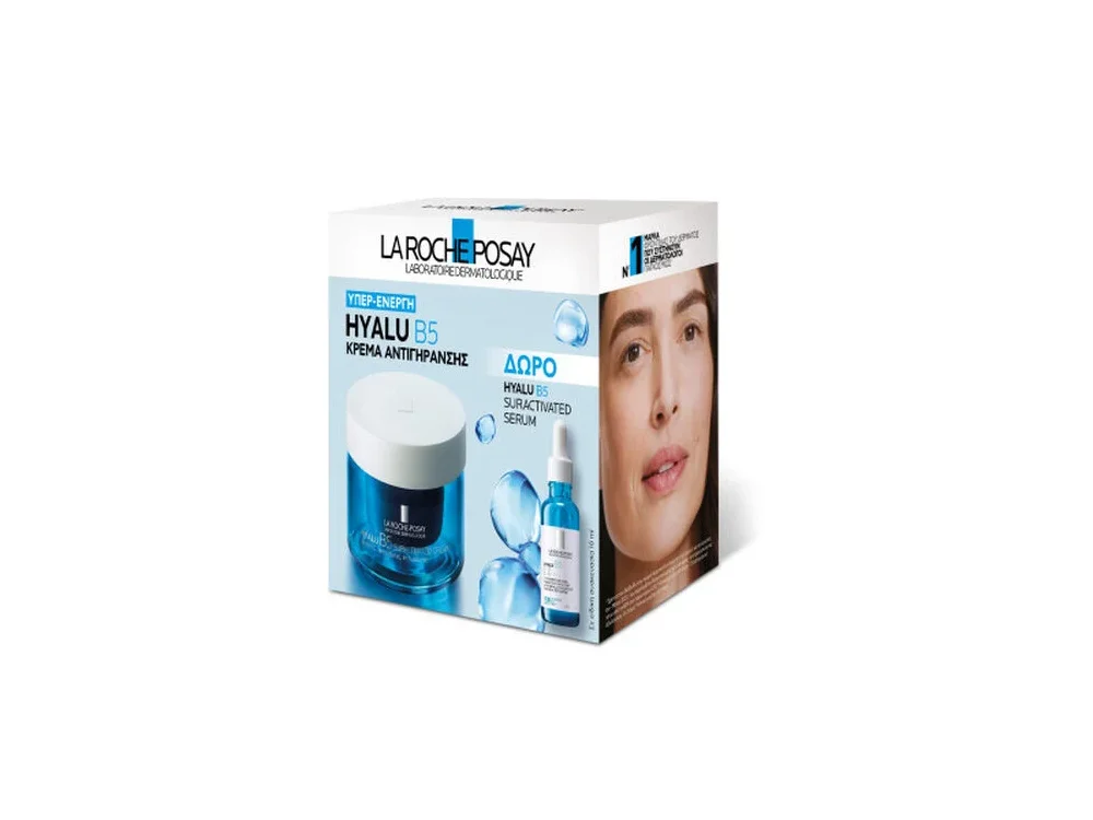La Roche Posay Promo Hyalu B5 Suractivated Cream - Αντιρυτιδική Κρέμα Για Άμεση Σύσφιξη Και Λείανση, 50ml & ΔΩΡΟ Hyalu B5 Serum - Αντιρυτιδικός Και Επανορθωτικός Ορός, 10ml