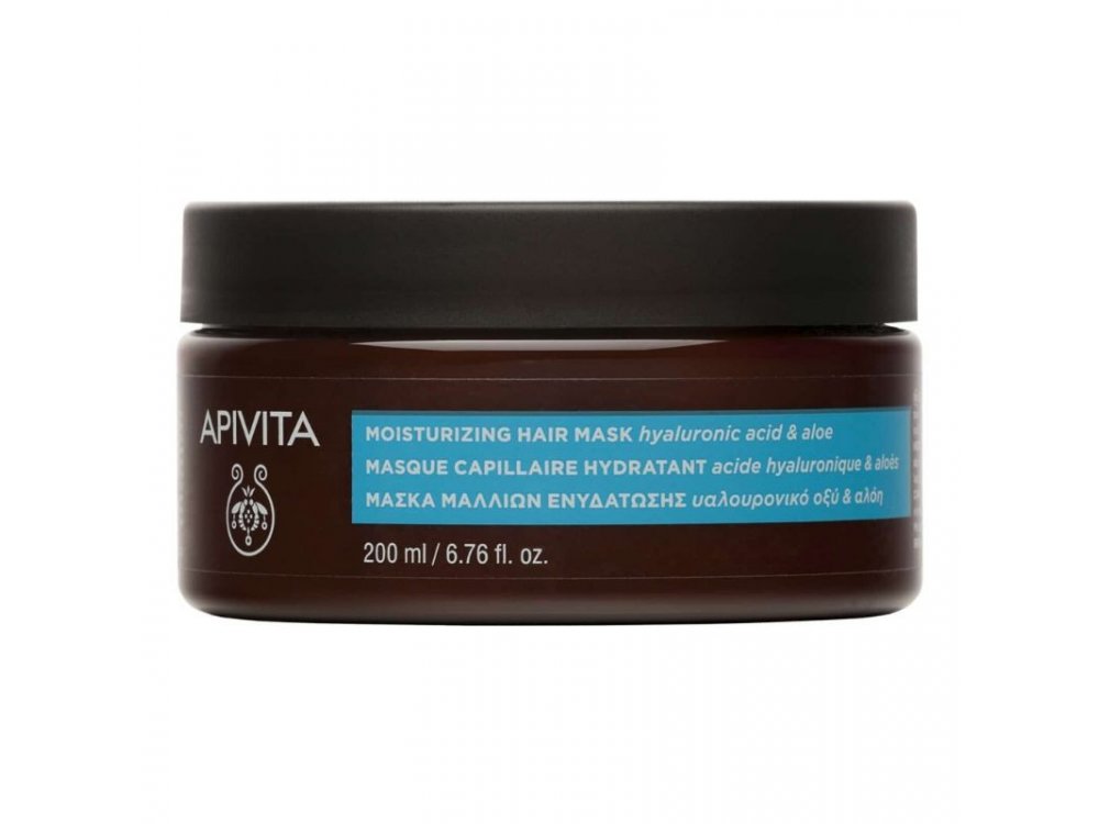 Apivita Μάσκα Μαλλιών Ενυδάτωσης με Υαλουρ. Οξύ & Αλόη Hair Mask 200ml