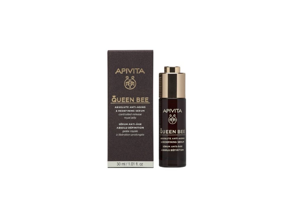 Apivita Queen Bee Serum, Ορός Απόλυτης Αντιγήρανσης & Ανόρθωσης Περιγράμματος, 30ml