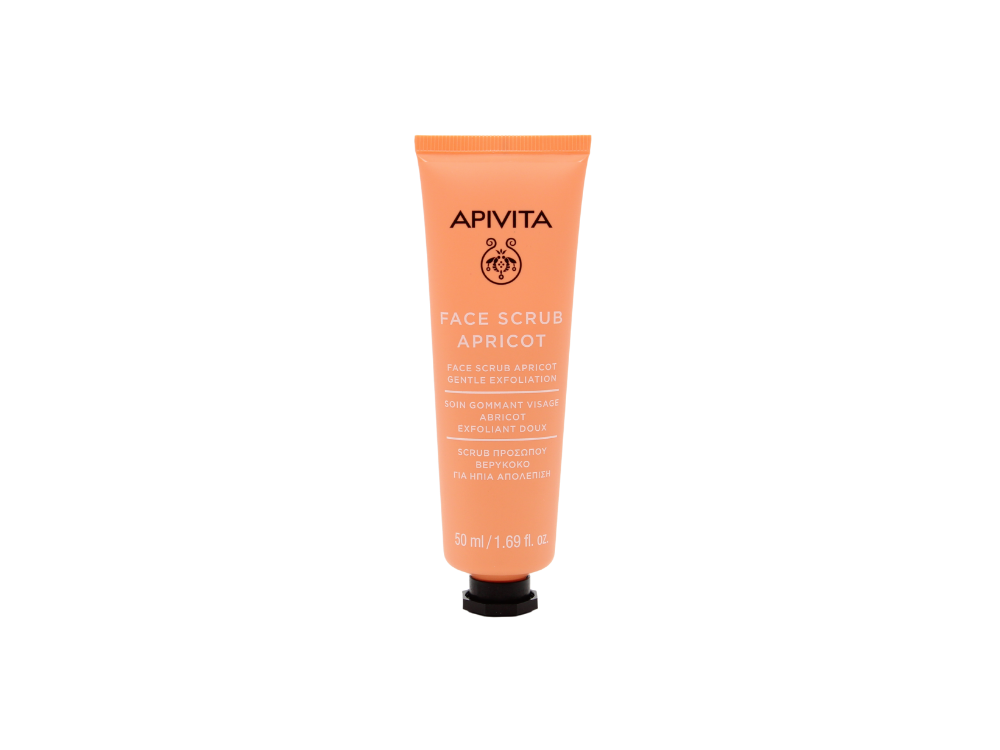 Apivita Face Scrub Apricot, Gel Ήπιας Απολέπισης με Λεπτούς Κόκκους από Κουκούτσια Βερύκοκου, 50ml