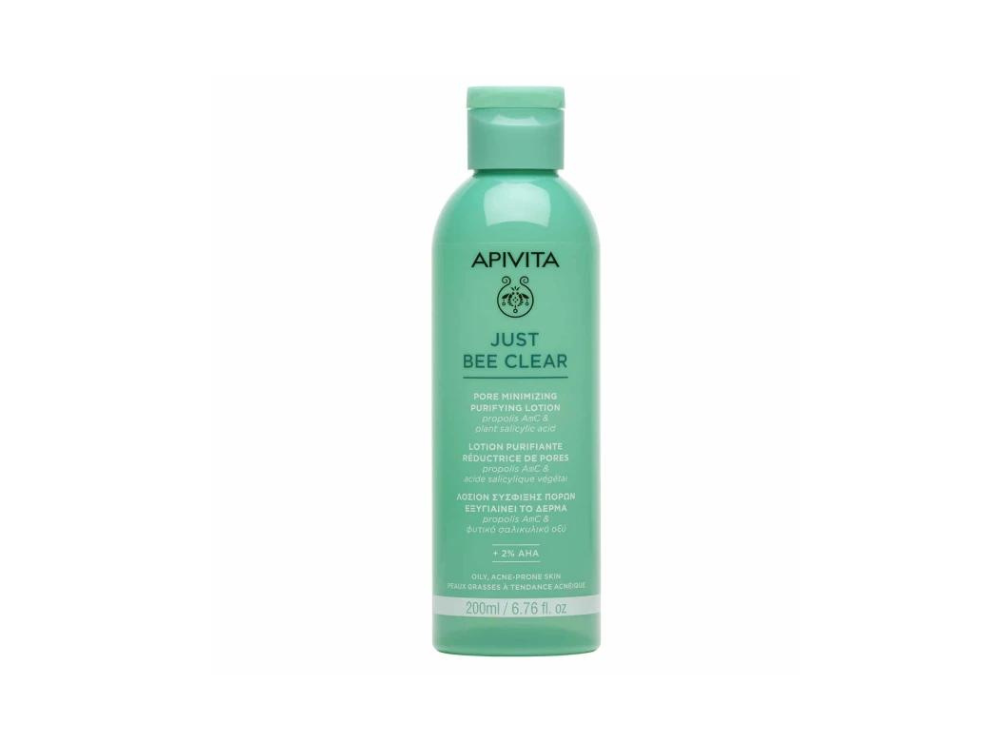 Apivita Just Bee Clear Purifying Lotion Λοσιόν Σύσφιξης Πόρων, 200ml