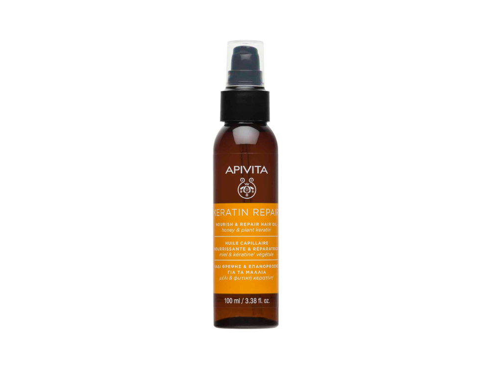 Apivita Keratin Repair Nourish & Repair Hair Oil Λάδι Θρέψης & Επανόρθωσης με Μέλι & Φυτική Κερατίνη, 100ml