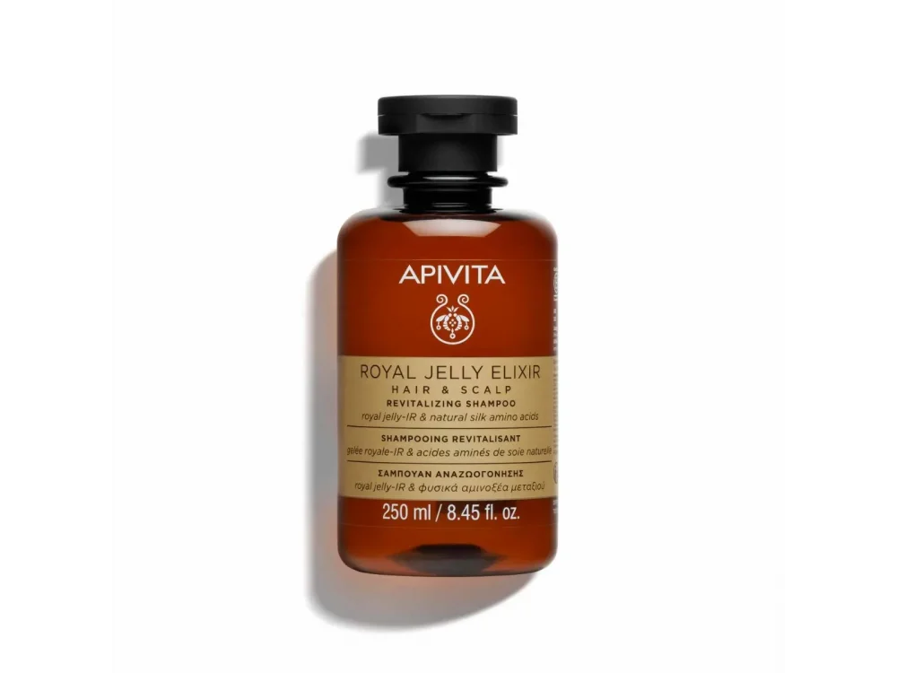 Apivita Royal Jelly Elixir Hair & Scalp Revitalizing Shampoo, Σαμπουάν Αναζωογόνησης για Μαλλιά & Τριχωτό 250ml