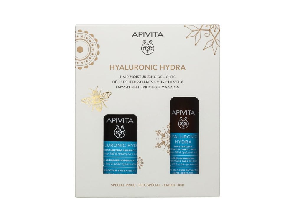 Apivita Promo Hyaluronic Hydra Ενυδατική Περιποίηση Μαλλιών με Σαμπουάν Ενυδάτωσης, 250ml & Κρέμα Μαλλιών για Ενυδάτωση, 100ml, 1σετ