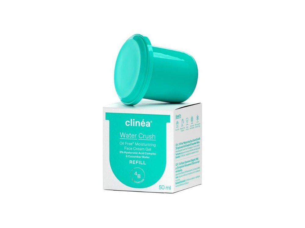 Clinea Water Crush Refill Ενυδατική Κρέμα-Gel Προσώπου Ελαφριάς Υφής, 50ml