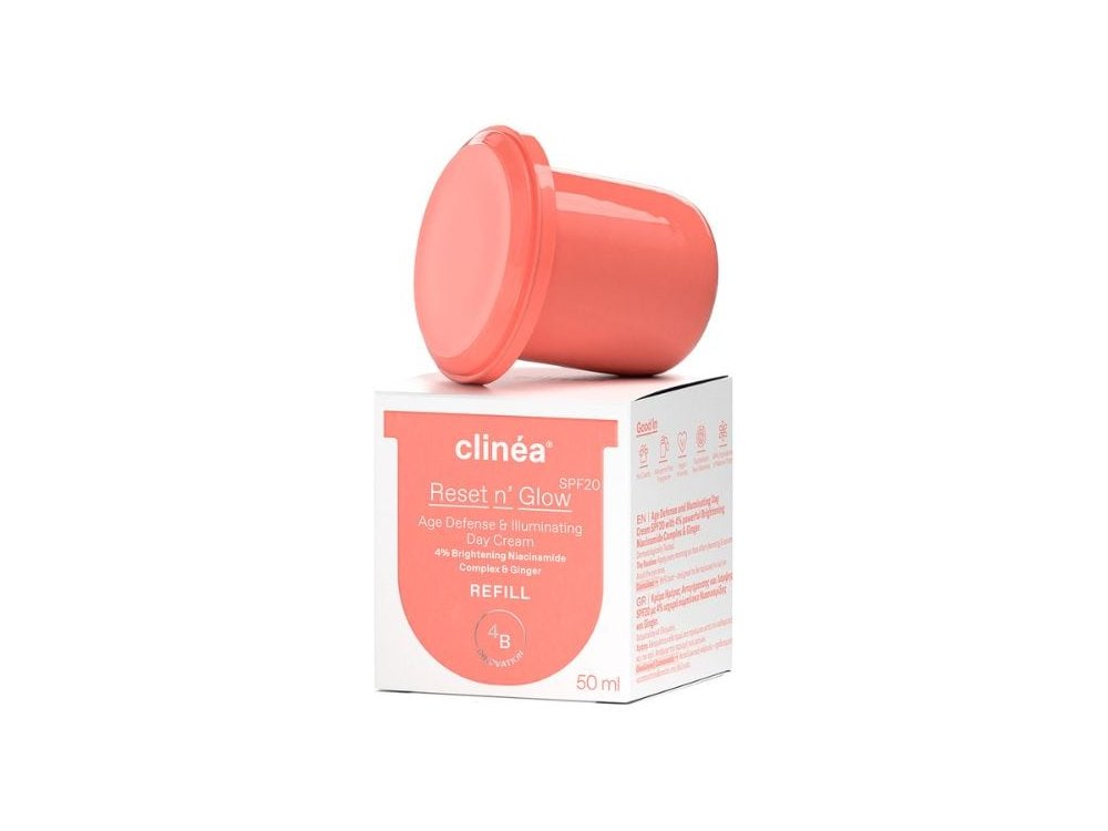 Clinea Reset n' Glow SPF20 Refill Κρέμα Ημέρας Αντιγήρανσης & Λάμψης, 50ml