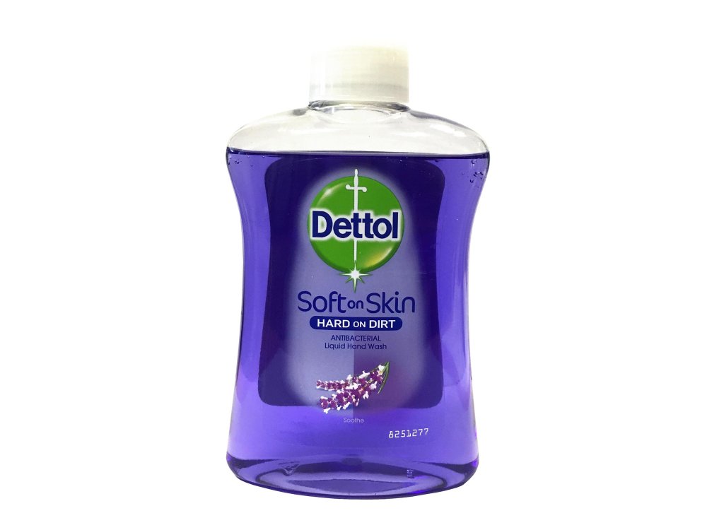 Dettol Soft on Skin Hard on Dirt, Ανταλλακτικό Αντιβακτηριδιακό Υγρό Κρεμοσάπουνο Λεβάντα (Χαλαρωτικό), 250ml
