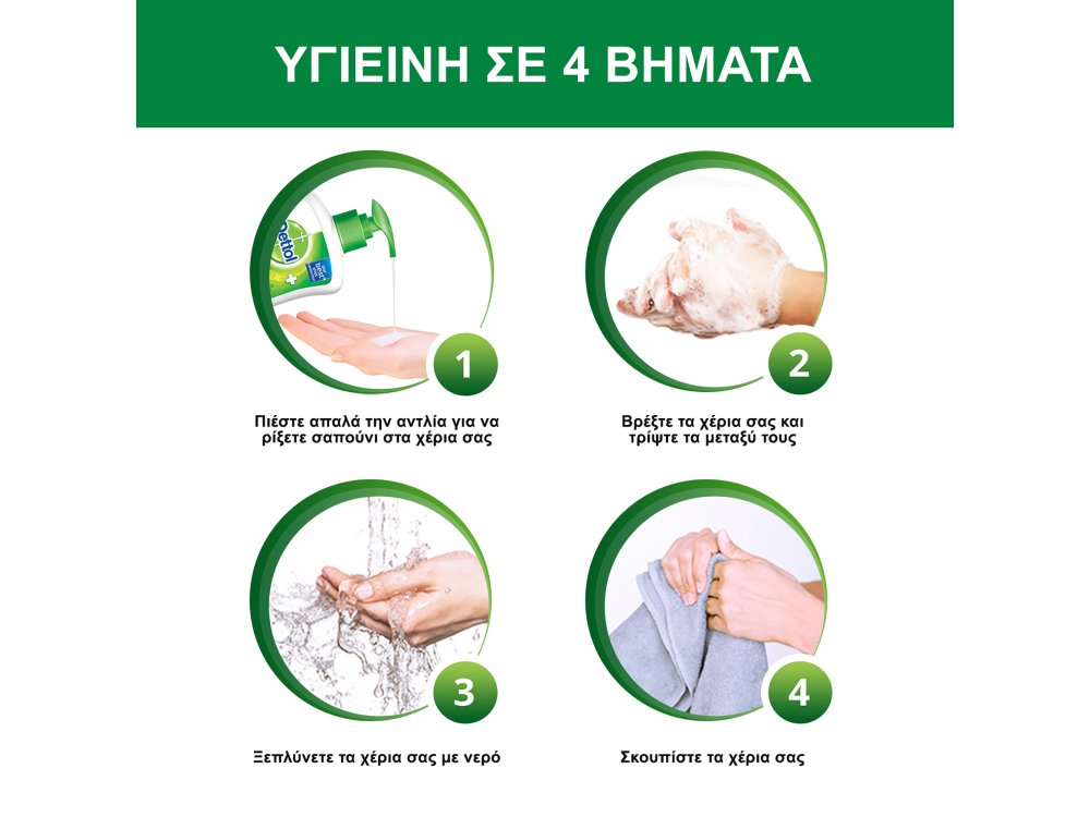 Dettol Soft on Skin Hard on Dirt, Αντιβακτηριδιακό Ανταλλακτικό Υγρό Κρεμοσάπουνο για Ευαίσθητες Επιδερμίδες, 250ml