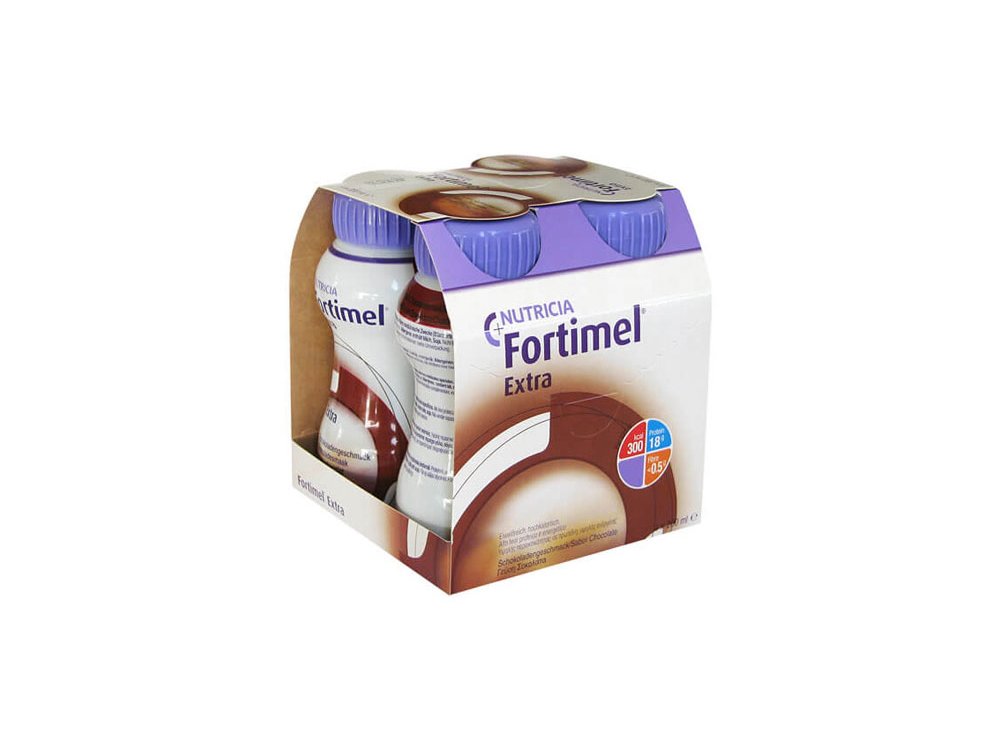 Nutricia Fortimel Extra 1.5Kcal Σοκολάτα Θρεπτικό Συμπλήρωμα Διατροφής, 4x200ml