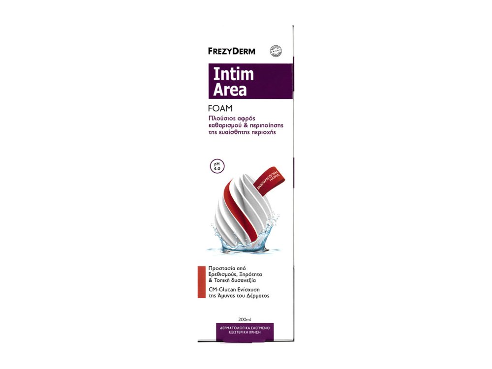 Frezyderm Intim Area Foam Αφρός Καθαρισμού της Ευαίσθητης Περιοχής, 200ml