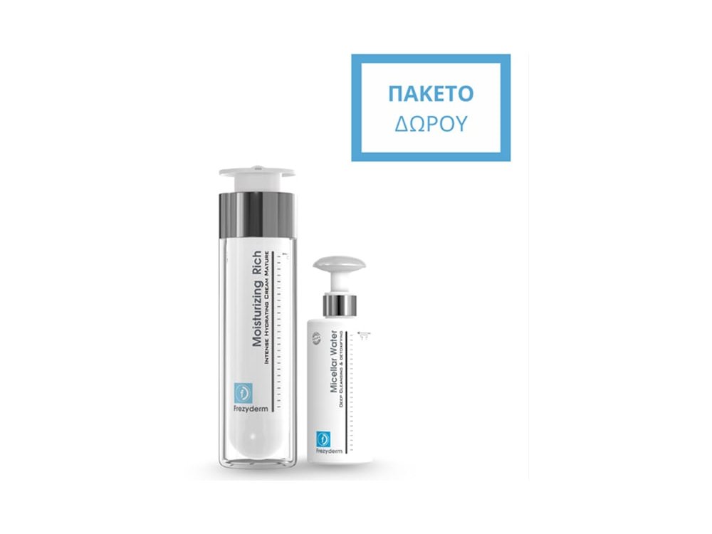 Frezyderm Promo Moisturizing Rich Cream 45+, Ενυδατική Κρέμα Προσώπου για Ώριμες Επιδερμίδες, 50ml +Δώρο Micellar Water, 50ml