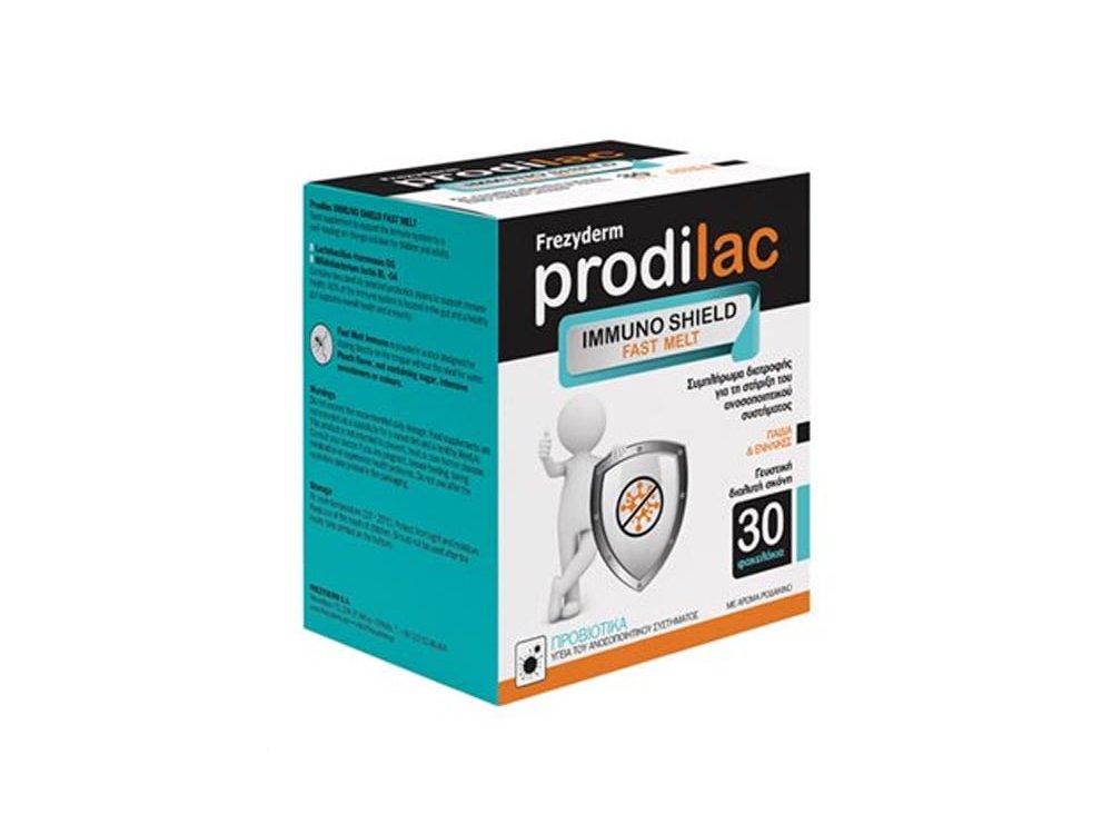 Frezyderm Prodilac Immuno Shield Fast Melt Συμπληρώμα Διατροφής για την Ενίσχυση του Ανοσοποιητικού Συστήματος, 30sachets